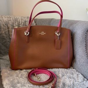 Coach Purse (camel and pink)
